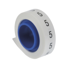 Rollo de Etiquetas Marcadoras, Pre-Impresos con el Número 5, de 2.4 Metros (7.87 Pies), Color Blanco
