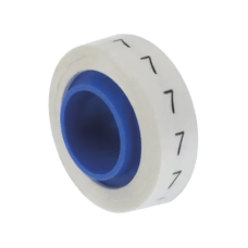 Rollo de Etiquetas Marcadoras, Pre-Impresos con el Número 7, de 2.4 Metros (7.87 Pies), Color Blanco