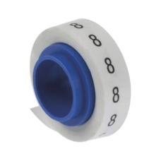 Rollo de Etiquetas Marcadoras, Pre-Impresos con el Número 8, de 2.4 Metros (7.87 Pies), Color Blanco