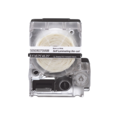 Casete de 200 Etiquetas Autolaminadas de 12.7 x 31.8 mm (0.5 x 1.25 pulgadas), para Cables de 3.1 a 7 mm (0.12 a 0.28 pulgadas) de Diámetro, Área de Impresión Color Blanco