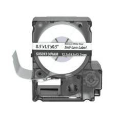 Casete de 175 Etiquetas Autolaminadas de 12.7 x 38.1 mm (0.5 x 1.5 pulgadas), para Cables de 4 a 8.1 mm (0.16 a 0.32 pulgadas) de Diámetro, Área de Impresión Color Blanco