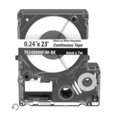 Casete de Etiquetas de Poliolefina de Cinta Continua, Color Negro Sobre Blanco, Uso Interior/Exterior, 5.82 mm de Ancho x 7 Metros (22.97 Pies) de Largo Casete de Etiquetas de Poliolefina de Cinta Continua, Color Negro Sobre Blanco, Uso Interior/Exterior, 5.82 mm de Ancho x 7 Metros (22.97 Pies) de Largo