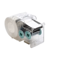 Casete de Etiquetas de Poliolefina, Cinta Continua, Color Negro Sobre Blanco, 9.65 mm x 7.6 Metros (24.93 Pies)