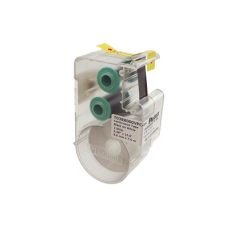 Casete de Etiquetas de Vinilo de Cinta Continua, Color Negro Sobre Blanco, Uso Interior/Exterior, 9.65 mm de Ancho x 7.6 Metros (24.93 Pies) de Largo