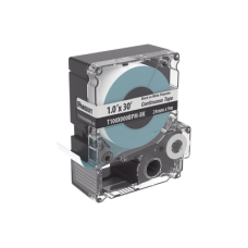 Casete de Etiquetas de Poliéster de Cinta Continua, Color Negro Sobre Blanco, Uso Interior/Exterior, 24 mm (0.94 Pulgadas) de Ancho x 9.1 Metros (29.86 Pies) de Largo Casete de Etiquetas de Poliéster de Cinta Continua, Color Negro Sobre Blanco, Uso Interior/Exterior, 24 mm (0.94 Pulgadas) de Ancho x 9.1 Metros (29.86 Pies) de Largo