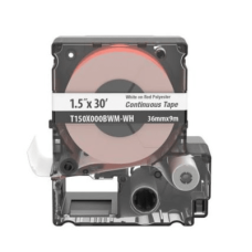 Casete de Etiquetas de Poliéster de Cinta Continua, Color Blanco Sobre Rojo, Uso Interior/Exterior, 35.8 mm de Ancho x 9 Metros de Largo (29.53 pies) Casete de Etiquetas de Poliéster de Cinta Continua, Color Blanco Sobre Rojo, Uso Interior/Exterior, 35.8 mm de Ancho x 9 Metros de Largo (29.53 pies)