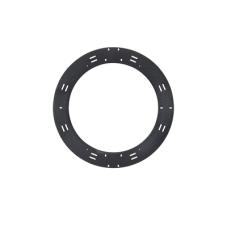 Raqueta de Almacenamiento y Gestión de Holgura Para Cables, de 60.96 cm (24 Pulgadas) de Diámetro, Instalación en Pared o en Rack, Incluye 8 Cintas de Contacto de 30.48 cm (12 Pulgadas), Color Negro