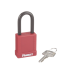 Candado de Bloqueo LOTO de Seguridad Dieléctrico, Con Llave Única, Diámetro de 6.5 mm, Color Rojo