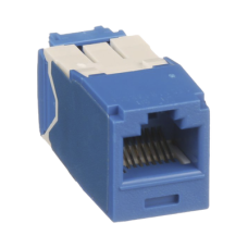 Conector Jack RJ45 Estilo TG, Mini-Com, Categoría 6A, de 8 Posiciones y 8 Cables, Color Azul