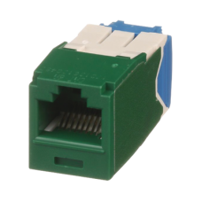 Conector Jack RJ45 Estilo TG, Mini-Com, Categoría 6A, de 8 Posiciones y 8 Cables, Color Verde