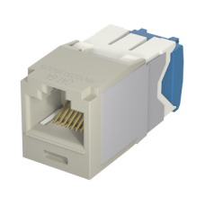 Conector Jack RJ45 Estilo TG, Mini-Com, Categoría 6A, de 8 Posiciones y 8 Cables, Color Gris