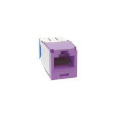 Conector Jack RJ45 Estilo TG, Mini-Com, Categoría 6A, de 8 Posiciones y 8 Cables, Color Violeta