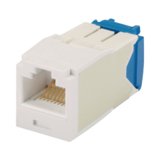 Conector Jack RJ45 Estilo TG, Mini-Com, Categoría 6A, de 8 Posiciones y 8 Cables, Color Blanco