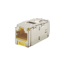 Conector Jack RJ45 Blindado, Estilo TG, Mini-Com, Categoría 6A, de 8 Posiciones y 8 Cables, Color Amarillo