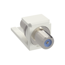 Módulo Acoplador Coaxial Tipo F, Mini-Com, de 75 Ohms, 3.0 GHz, Color Blanco Módulo Acoplador Coaxial Tipo F, Mini-Com, de 75 Ohms, 3.0 GHz, Color Blanco
