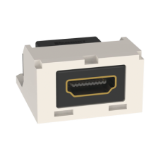 Módulo Acoplador HDMI 2.0, Hembra a Hembra Tipo-A, Categoría 2, Uso en 2 Puertos Mini-Com, Color Blanco Mate Módulo Acoplador HDMI 2.0, Hembra a Hembra Tipo-A, Categoría 2, Uso en 2 Puertos Mini-Com, Color Blanco Mate