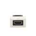 Módulo Acoplador HDMI 2.0, Hembra a Hembra Tipo-A, Categoría 2, Uso en 2 Puertos Mini-Com, Color Blanco Mate