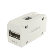 Módulo Acoplador USB 2.0, Hembra a Hembra, Tipo Mini-Com, Color Blanco Mate Módulo Acoplador USB 2.0, Hembra a Hembra, Tipo Mini-Com, Color Blanco Mate