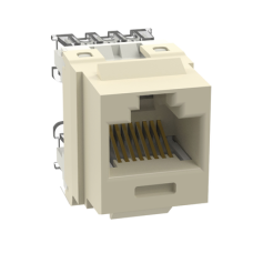 Conector Jack Estilo 110 (de Impacto), Tipo Keystone, Categoría 6, de 8 Posiciones y 8 Cables, Color Marfil