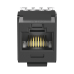 Conector Jack Estilo 110 (de Impacto), Tipo Keystone, Categoría 6A, de 8 Posiciones y 8 Cables, Color Negro Conector Jack Estilo 110 (de Impacto), Tipo Keystone, Categoría 6A, de 8 Posiciones y 8 Cables, Color Negro