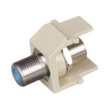 Módulo Acoplador Coaxial Tipo F, Keystone, de 75 Ohms, 3.0 GHz, Color Marfil Módulo Acoplador Coaxial Tipo F, Keystone, de 75 Ohms, 3.0 GHz, Color Marfil