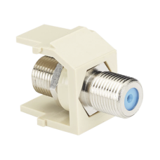 Módulo Acoplador Coaxial Tipo F, Keystone, de 75 Ohms, 3.0 GHz, Color Blanco Mate Módulo Acoplador Coaxial Tipo F, Keystone, de 75 Ohms, 3.0 GHz, Color Blanco Mate