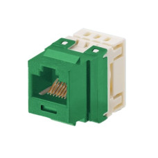 Conector Jack Estilo 110 (de Impacto), Tipo Keystone, Categoría 5e, de 8 posiciones y 8 cables, Color Verde