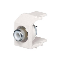 Conector RCA Tipo Keystone, con RCA para Soldar Color Blanco y Módulo Marfil