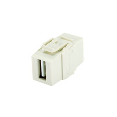 Módulo Acoplador USB 2.0, Hembra a Hembra, Tipo Keystone, Color Blanco Módulo Acoplador USB 2.0, Hembra a Hembra, Tipo Keystone, Color Blanco