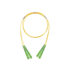 Jumper de Fibra Optica Monomodo 9/125 OS2, SC/APC-SC/APC Duplex, OFNR (Riser), Color Amarillo, 2 Metros (6.56 Pies) Jumper de Fibra Optica Monomodo 9/125 OS2, SC/APC-SC/APC Duplex, OFNR (Riser), Color Amarillo, 2 Metros (6.56 Pies)