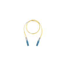 Jumper de Fibra Optica Monomodo 9/125 OS2, LC-LC Duplex, LSZH (Cero Halógenos), Color Amarillo, 1 Metro (3.28 Pies)