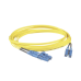 Jumper de Fibra Optica Monomodo 9/125 OS2, LC-LC Duplex, LSZH, Color Amarillo, 3 Metros (9.84 Pies)