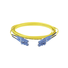 Jumper de Fibra Optica Monomodo 9/125 OS2, LC-LC Duplex, OFNR (Riser), Color Amarillo, 4 Metros (13.12 Pies)