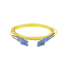 Jumper de Fibra Optica Monomodo 9/125 OS2, LC-LC Duplex, OFNR (Riser), Color Amarillo, 15 Metros (49.21 Pies)