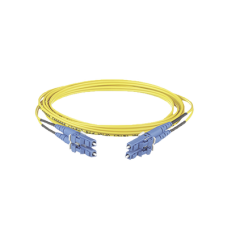 Jumper de Fibra Optica Monomodo 9/125 OS2, LC-LC Duplex, OFNR (Riser), Color Amarillo, 30 Metros (98.43 Pies)