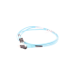 Jumper de Fibra Optica Multimodo 50/125 OM3, LC-LC Duplex, OFNR (Riser), Color Aqua, 1 Metro (3.28 Pies)