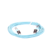 Jumper de Fibra Optica Multimodo 50/125 OM3, LC-LC Duplex, OFNR (Riser), Color Aqua, 5 Metros (16.40 Pies)