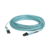 Jumper de Fibra Optica Multimodo 50/125 OM3, LC-LC Duplex, OFNR (Riser), Color Aqua, 15 Metros (49.21 Pies)