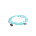 Jumper de Fibra Optica Multimodo 50/125 OM4, LC-LC Duplex, OFNR (Riser), Color Aqua, 3 Metros (9.84 Pies)