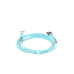 Jumper de Fibra Optica Multimodo 50/125 OM4, LC-LC Duplex, OFNR (Riser), Color Aqua, 3 Metros (9.84 Pies)