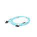 Jumper de Fibra Optica Multimodo 50/125 OM4, LC-LC Duplex, OFNR (Riser), Color Aqua, 3 Metros (9.84 Pies)