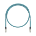 Patch Cord Cat6A de Grado Industrial 600V, Blindado SF/UTP, Calibre 26 AWG, Color Aqua, 60 cm (23.62 pulgadas).