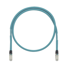 Patch Cord Cat6A de Grado Industrial 600V, Blindado SF/UTP, Calibre 26 AWG, Color Aqua, 1.5 Metros (4.92 Pies)