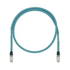 Patch Cord Cat6A de Grado Industrial 600V, Blindado SF/UTP, Calibre 26 AWG, Color Aqua, 2.5 Metros (8.20 Pies)