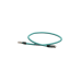 Patch Cord Cat5e de Grado Industrial 600V, Blindado SF/UTP, Calibre 24 AWG, Color Aqua, 60 cm (23.62 pulgadas).