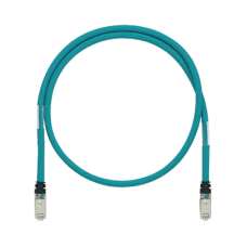 Patch Cord Cat5e de Grado Industrial 600V, Blindado SF/UTP, Calibre 24 AWG, Color Aqua, 15 Metros (49.21 Pies)