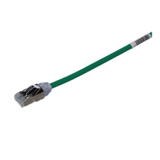 Patch Cord Cat6A, Diametro Reducido 28 AWG, Blindado S/FTP, CM/LS0H, 20 cm (7.87 Pulgadas), Color Verde