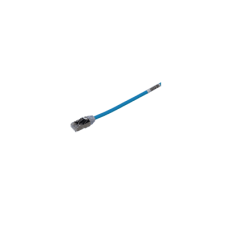 Patch Cord Cat6A, Diametro Reducido 28 AWG, Blindado S/FTP, CM/LS0H, 0.5 Metros (1.64 Pies), Color Azul