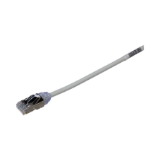 Patch Cord Cat6A, Diametro Reducido 28 AWG, Blindado S/FTP, CM/LS0H, 1 Metro (3.28 Pies), Color Gris