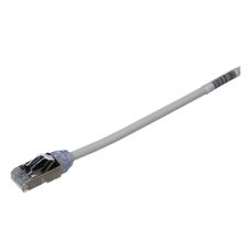 Patch Cord Cat6A, Diametro Reducido 28 AWG, Blindado S/FTP, CM/LS0H, 2 Metros (6.56 Pies), Color Gris